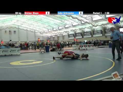 Bricker Dixon vs. Luke Schroeder at 2013 ASICS University Nationals - FS