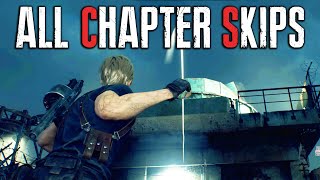 Resident Evil 4 Remake - All Chapter Skips & Easy Shortcuts So Far (1,6,7,8,9,11,12,14,15)