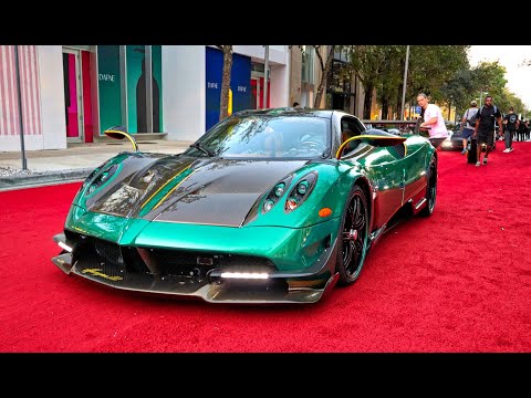 Lamborghini CENTENARIO, Bugatti DIVO, EB110, Ferrari ENZO, Pagani Huayra BC - Miami Concours 2023