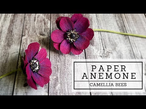 Anemone paper flower DIY  How to make crepe paper flowers