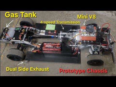 Cison V8 OHV 44cc Powered RC (Making Donuts)