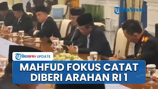 Arahan Prabowo seusai Pelantikan Tim Reformasi Polri, Mahfud MD Fokus & Serius Mencatat