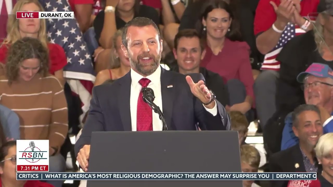 FULL SPEECH: Secretary Mullin Hypes Up the Oklahoma Crowd Prior to President Trump - 10/01/26