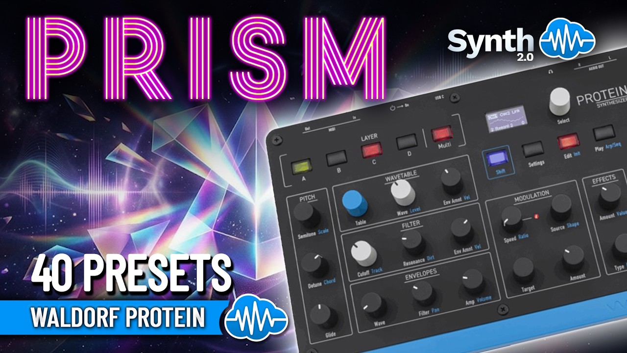 TPL100 - Prism - Waldorf Protein ( 40 presets ) - Video Preview 1
