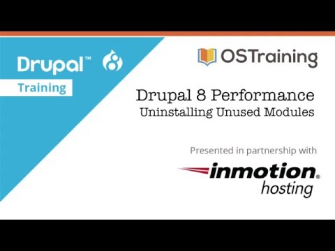 Drupal 8 Performance Lesson 8 Uninstalling Unused Modules
