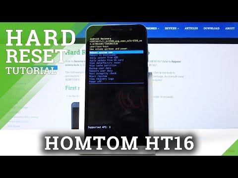 HOMTOM HT16 Factory Reset / Wipe Data