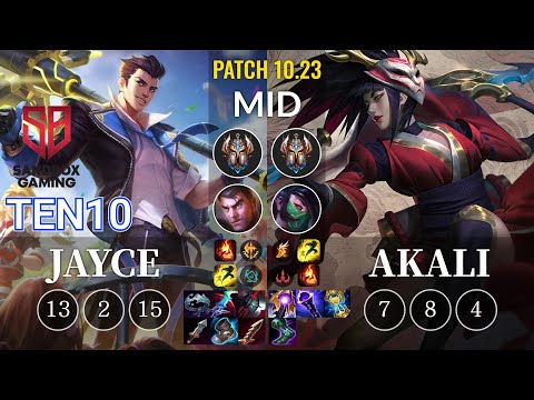 SB Ten10 Jayce vs Akali Mid - KR Patch 10.23
