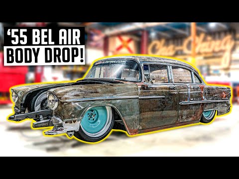 Slammed '55 Bel Air Bagged & Body Drop Fabrication - 1955 Chevy Bel Air Ep. 1