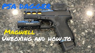 HOW TO INSTALL ALUMINUM MAGWELL ON A PSA DAGGER COMPACT! UNBOXING VIDEO