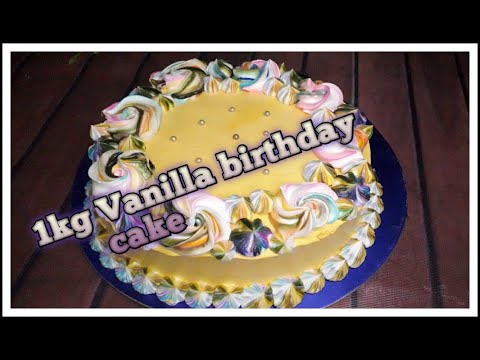 1kg ভেনিলা কেকের A টু Z। Vanilla sponge cake।Vanilla birthday cake recipe।how to make birthday cake।