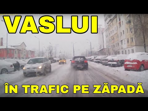 Orasul VASLUI traseu Kaufland - Bazar -  OMV - Gara - Republicii - Piata Traian video ian. 2019
