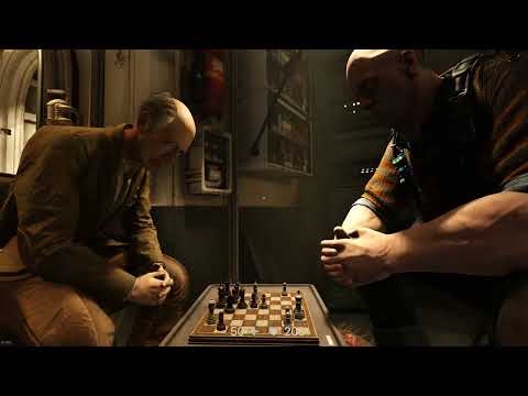 Wolfenstein II: The New Colossus Set Roth Loses A Game Of Chess To Max Hass And Rage Quits