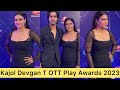 Gorgeous Kajol Devgan With Aman Devgan Arrives For OTT Play Awards 2023 ️