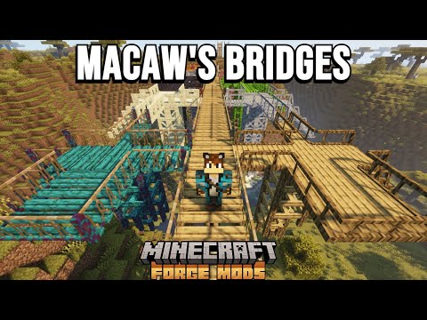 Macaw's Bridges - PUENTES EPICOS!!! - MINECRAFT MOD REVIEW ESPAÑOL - 1.19.4/1.18.2/1.16.5