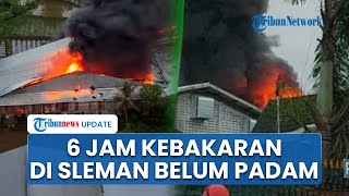 Detik-detik Kebakaran Pabrik Garmen di Sleman DIY, Asap Hitam Membumbung, 6 Jam Belum Padam