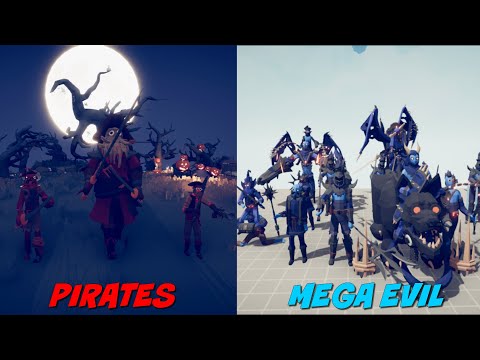 FANTASY EVIL TEAM vs PIRATE DLC TEAM | TABS - Totally Accurate Battle Simulator