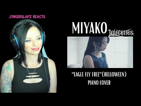 Blown Away!! Miyako(Lovebites)- Eagle Fly Free(Helloween) Piano Cover/Reaction