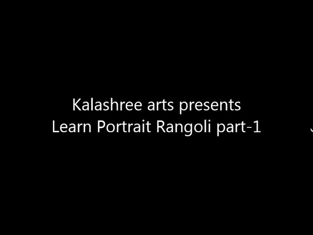 Learn portrait rangoli design of lord shree ram by ganesh khare - video 2