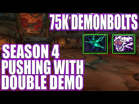 75k Demonbolts Season 4 Push - Double Demonology Warlock Ft Restoration Shaman Blasting 3v3 Arenas