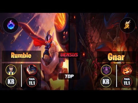 Untara RUMBLE (Top) [Arcane Comet] VS GNAR - Master KR Patch 11.1