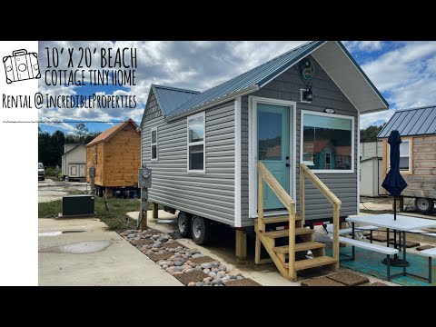 This is a STEEL PANEL HOME?! 10’x20’ Beach Cottage Tiny Home Rental Tour @ Incredible Properties 🏝