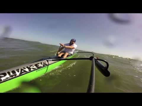 Carolina Downwind Run in the Puakea Designs Ehukai Outrigger Canoe