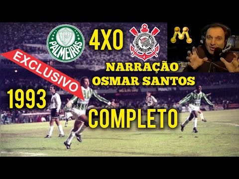 OSMAR SANTOS Palmeiras 4x0 Corinthians 12/06/1993 Raridade TV Manchete