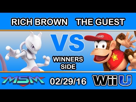 MSM 39 - Rich Brown (Mewtwo) Vs. PC | The Guest (Diddy Kong) Winners Side - Smash Wii U