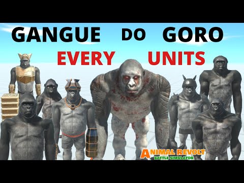 Gangue do Goro Every Units - Todas as Unidades -  Animal Revolt Battle Simulator