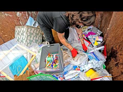 Elementary School Dumpster Filled with Classroom and Art Supplies!