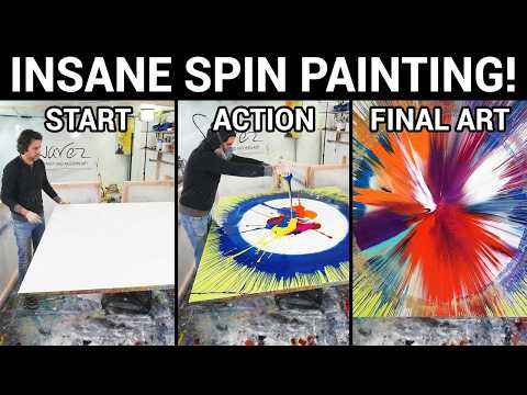 This giant spin painting looks incredible - Supernova creation!