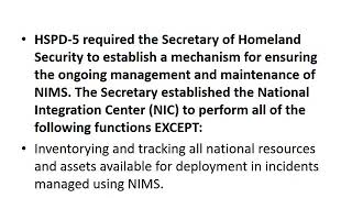 NIMS 007 Course