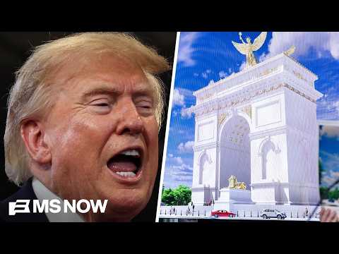 'Most vain project in American history': Dem Rep CONFRONTS workers at Trump arch site