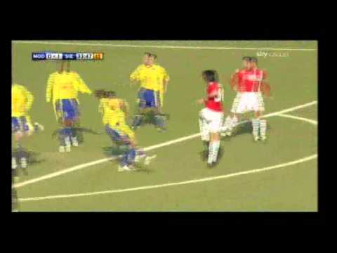 Pernata di  Perna che consegna la vittoria al Siena 26-02-2011