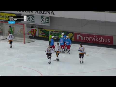 USA Bandy vs Germany 2017 VM Sandviken