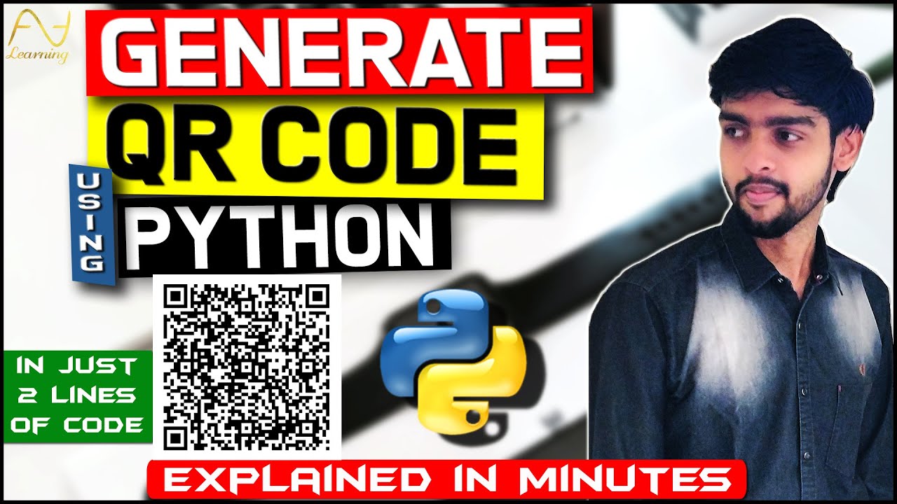 Generate QR code using Python | PyQRCode in just 2 lines | Explained in Minutes | ASA Learning
