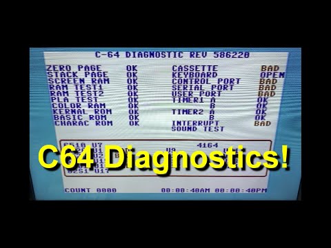 SID Chip Sound Testing - Diagnostics Cartridge Tests The Commodore 64 C64 C-64 64C - Episode 1371