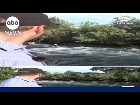 Boat rescue unfolds as reporter records story