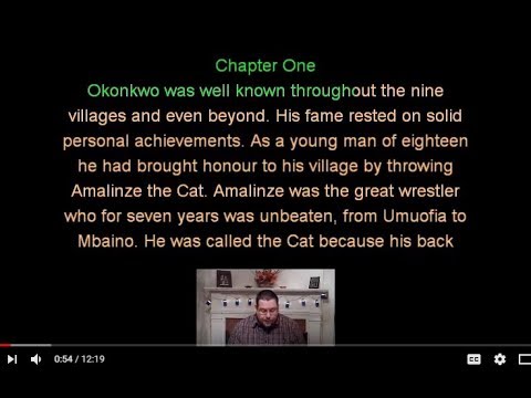 Things Fall Apart - Chapter 1 Read-Along Same-Language-Subtitling