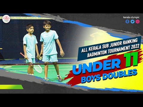 UNDER 11 BOYS DOUBLES FINAL | ALL KERALA SUB JUNIOR RANKING BADMINTON TOURNAMENT 2022 |TOSS ACADEMY