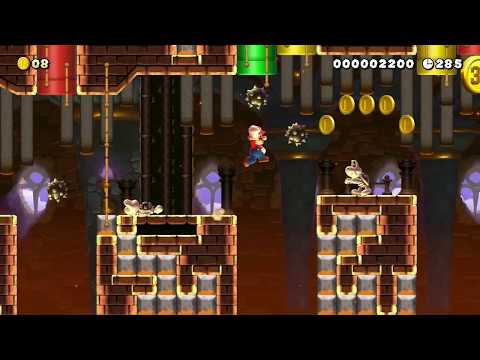 Super Mario Maker 2 - NSMA: 2-F- Spike Ball Citadel by Kasyuu - No Commentary