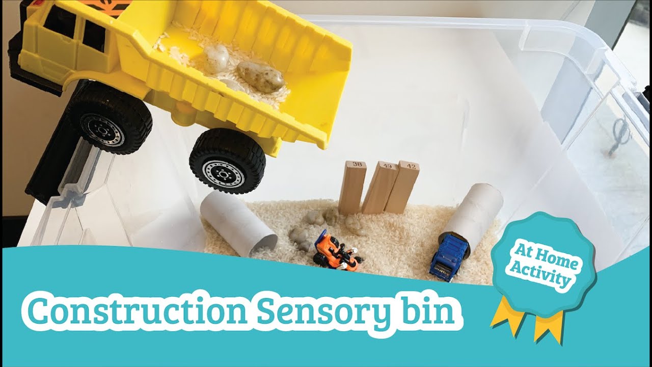 Construction Sensory Bin | Daycare Activities