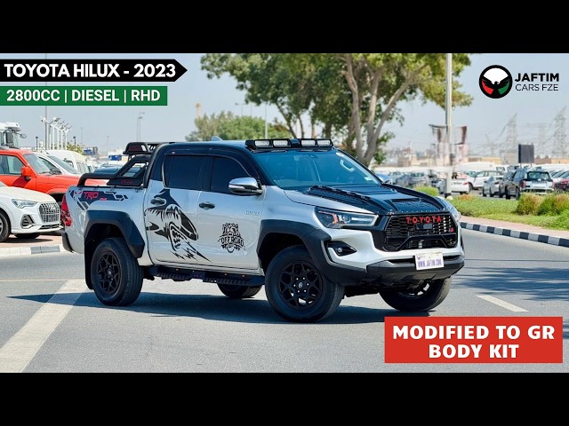 Toyota Hilux GR SPORT 2023| 2.8L DIESEL ENGINE | AT | RHD | HEAVY GTK 4X4 SPORTS BAR WITH BASKET | 4X4 SIDE STEPS WITH LED video