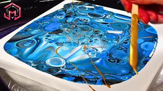 NIGHT SKY on ANOTHER WORLD 🌎 Acrylic Pour Painting at Home