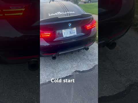 Bmw 435i cold start muffler delete resonator delete catless downpipe