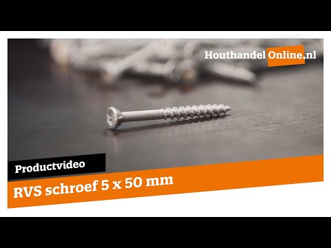 Schroef RVS 5x50mm Torx T25 (SUS410) video