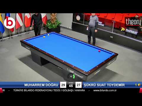 MUHARREM DOĞRU & ŞÜKRÜ SUAT TOYDEMİR Bilardo Maçı - 2022 ERKEKLER 1.ETAP-12.TUR