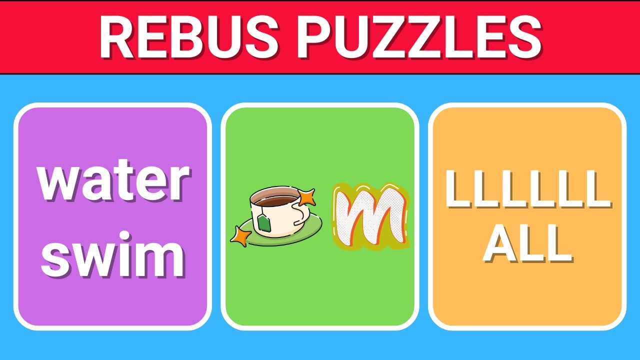 REBUS Pizzles with Answers!  How many can you get?