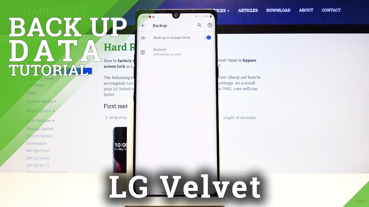 How to Enable Google Backup in LG Velvet – Save Data in Google Server