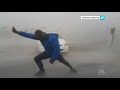 Storm Chaser Battles Hurricane Irma S Powerful Winds NBC News
